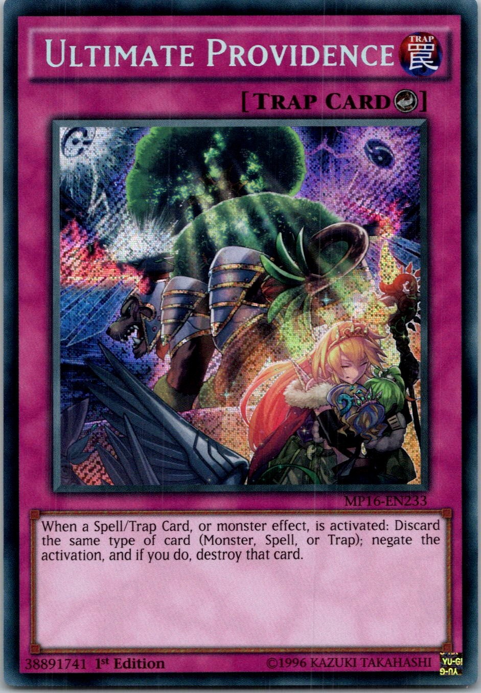 Yugioh Ultimate Providence MP16-EN233 1st Edition Secret Rare NM