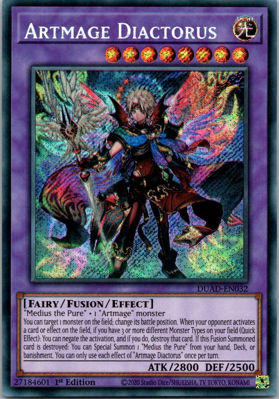 Yugioh Artmage Diactorus DUAD-EN032 1st Edition Secret Rare NM