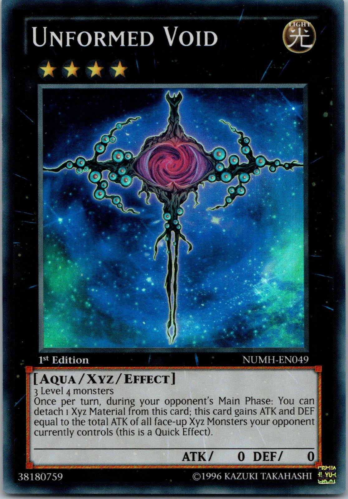 Yugioh Unformed Void NUMH-EN049 1st Edition Super Rare NM