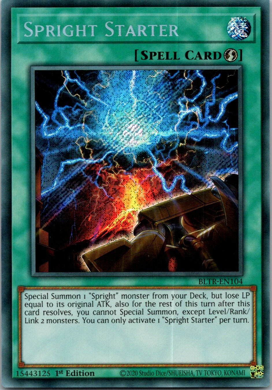 Yugioh Spright Starter BLTR-EN104 1st Edition Secret Rare NM