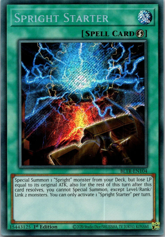 Yugioh Spright Starter BLTR-EN104 1st Edition Secret Rare NM