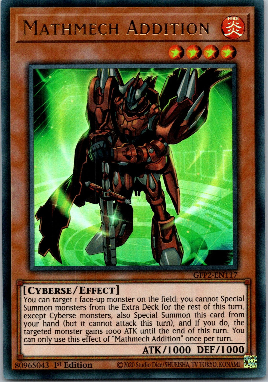 Yugioh Mathmech Addition GFP2-EN117 1st Edition Ultra Rare NM