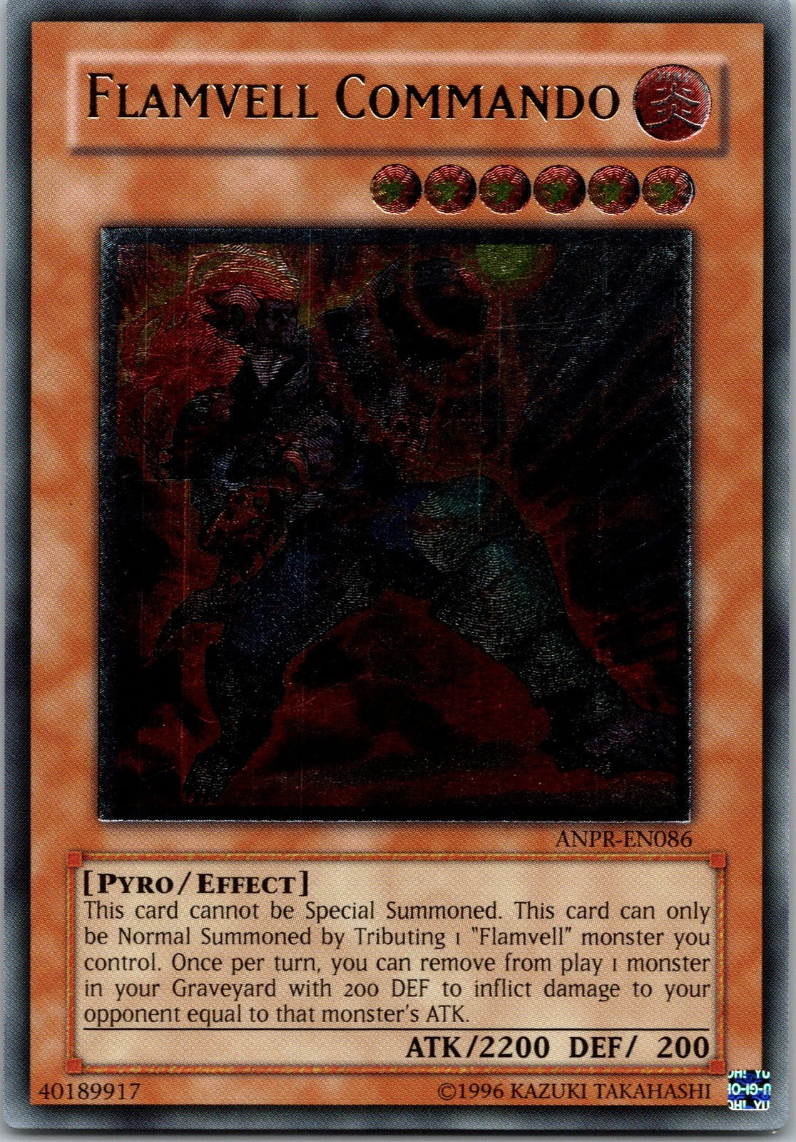 Yugioh Flamvell Commando ANPR-EN086 Ultimate Rare NM