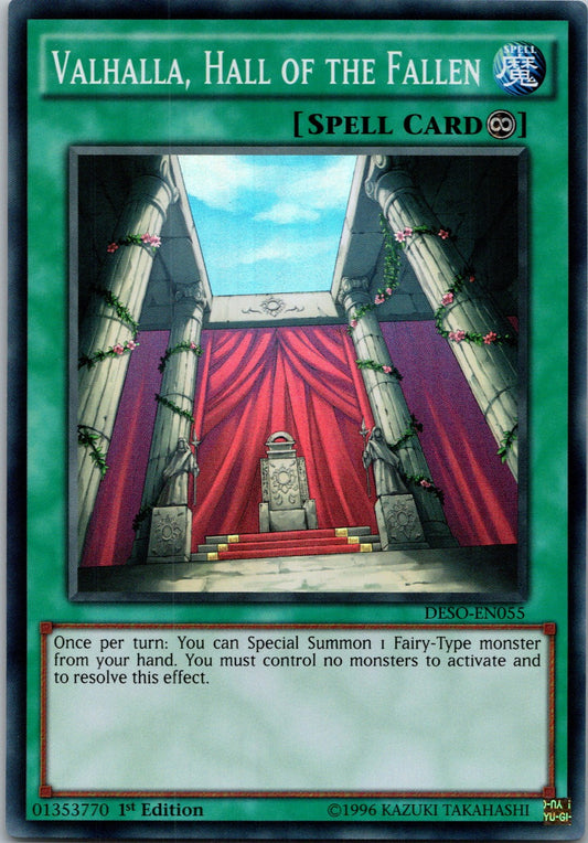 Yugioh Valhalla, Hall of the Fallen DESO-EN055 1st Edition Super Rare NM