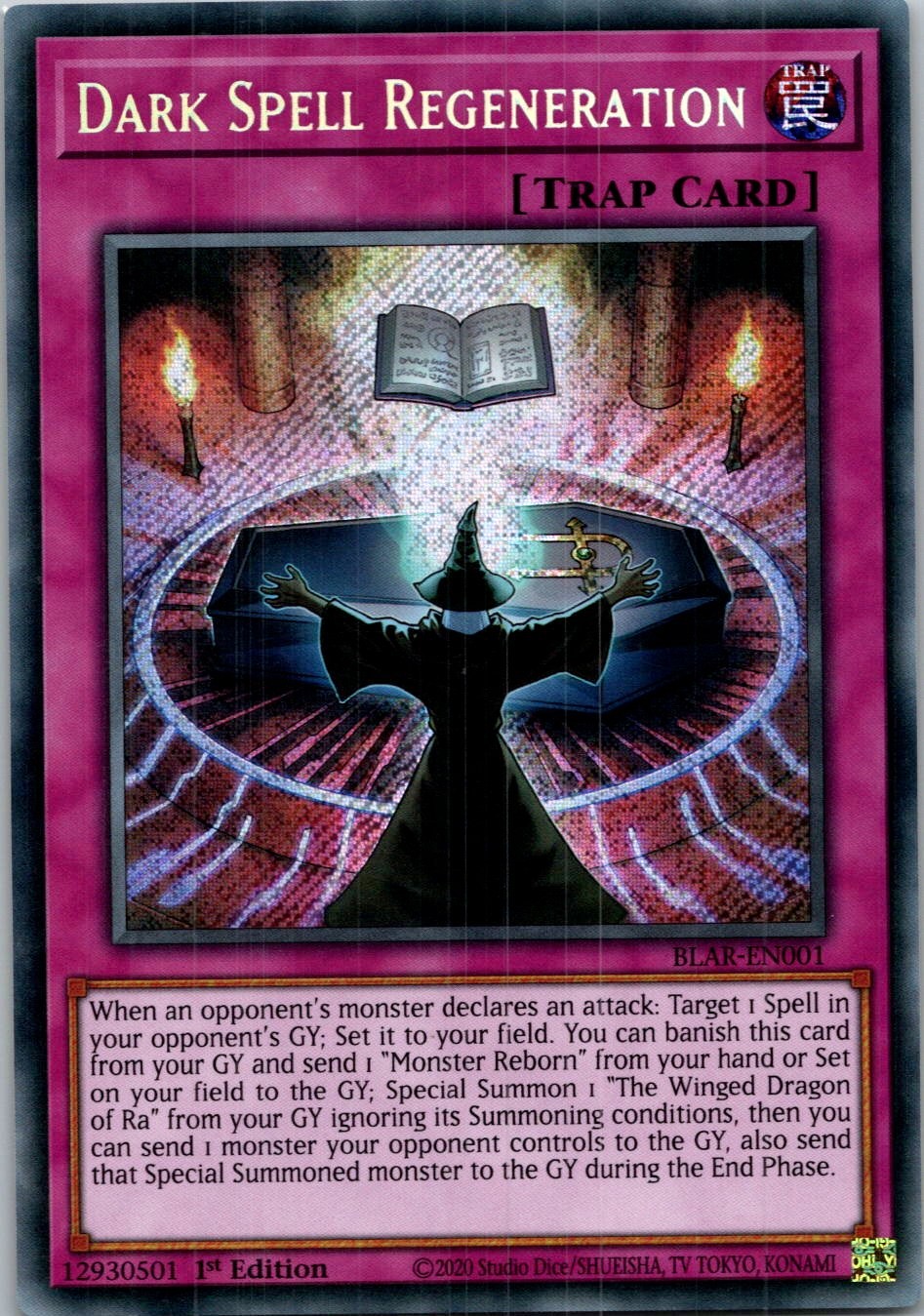 Yugioh Dark Spell Regeneration BLAR-EN001 1st Edition Secret Rare NM