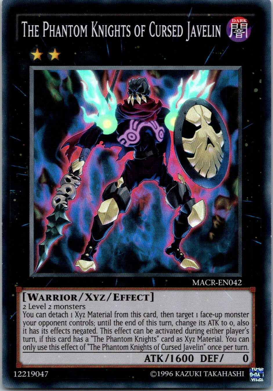 Yugioh The Phantom Knights of Cursed Javelin MACR-EN042 Super Rare NM