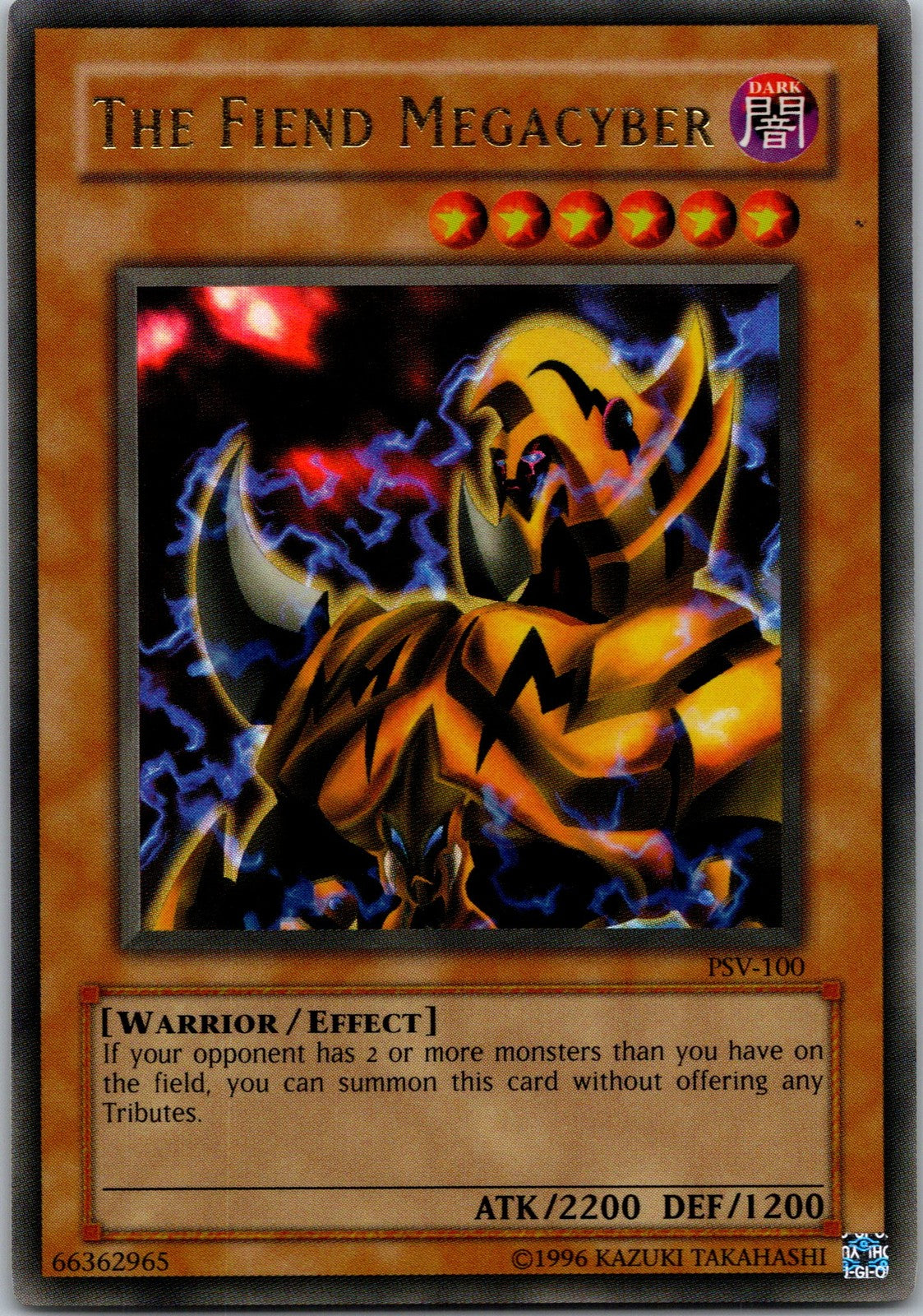 Yugioh The Fiend Megacyber PSV-100 OG Print Ultra Rare NM