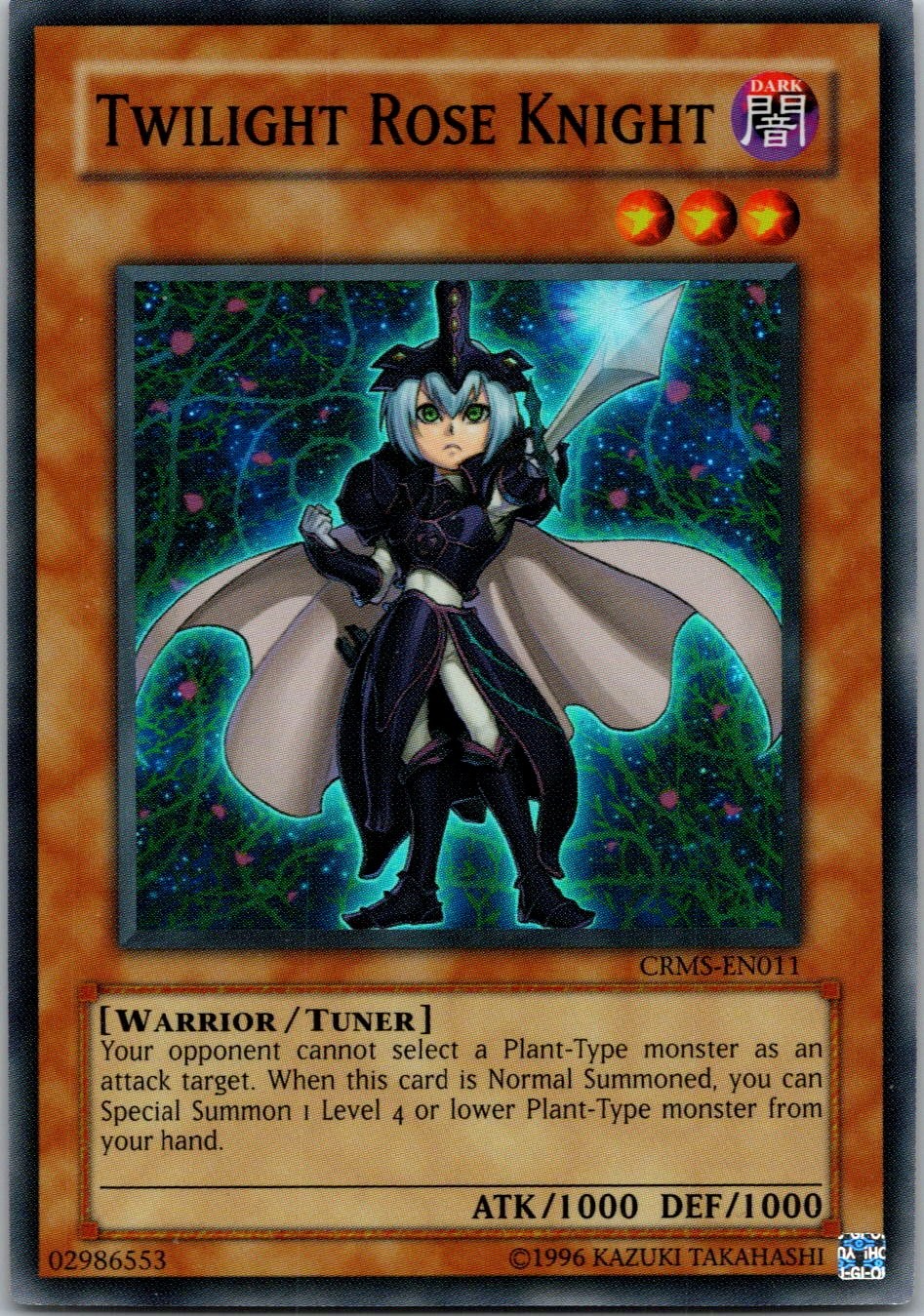 Yugioh Twilight Rose Knight CRMS-EN011 Super Rare NM