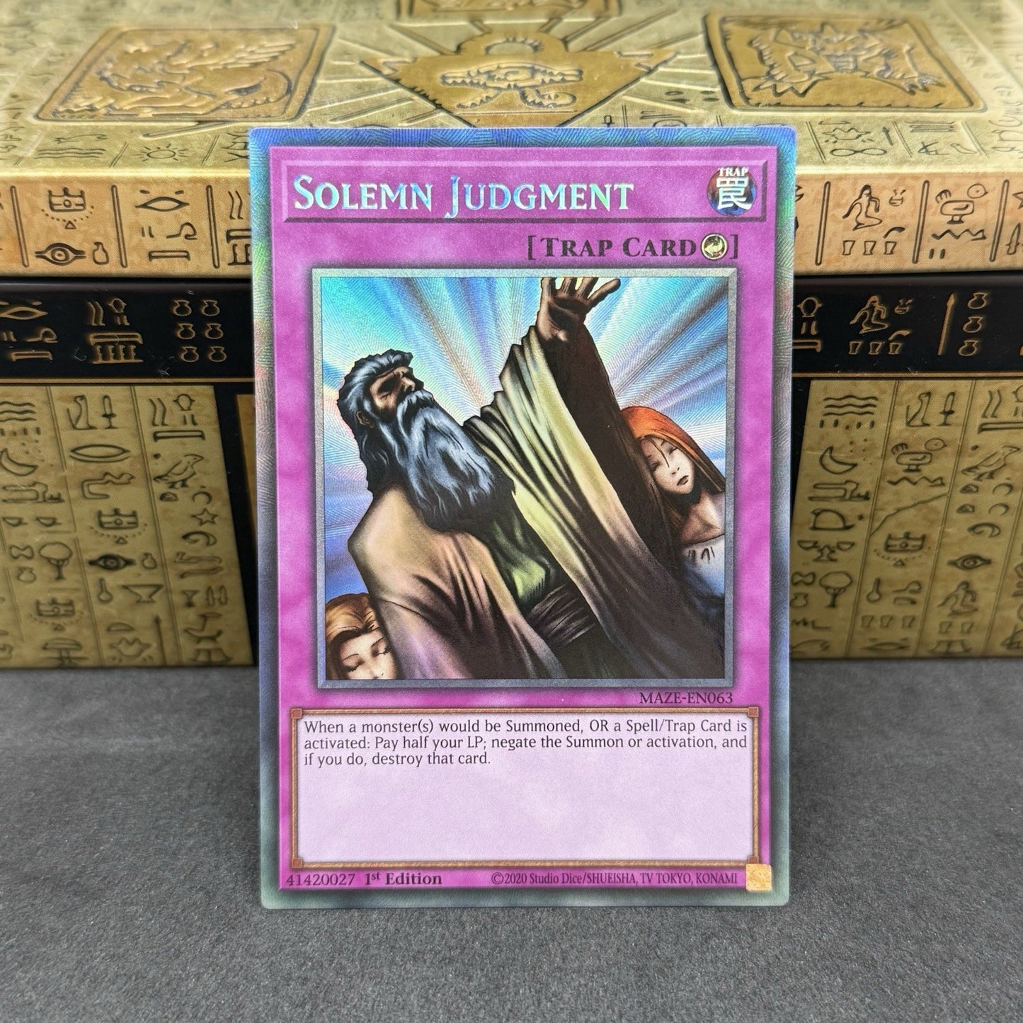 Yugioh Solemn Judgment MAZE-EN063 1st Edition Collector Rare NM