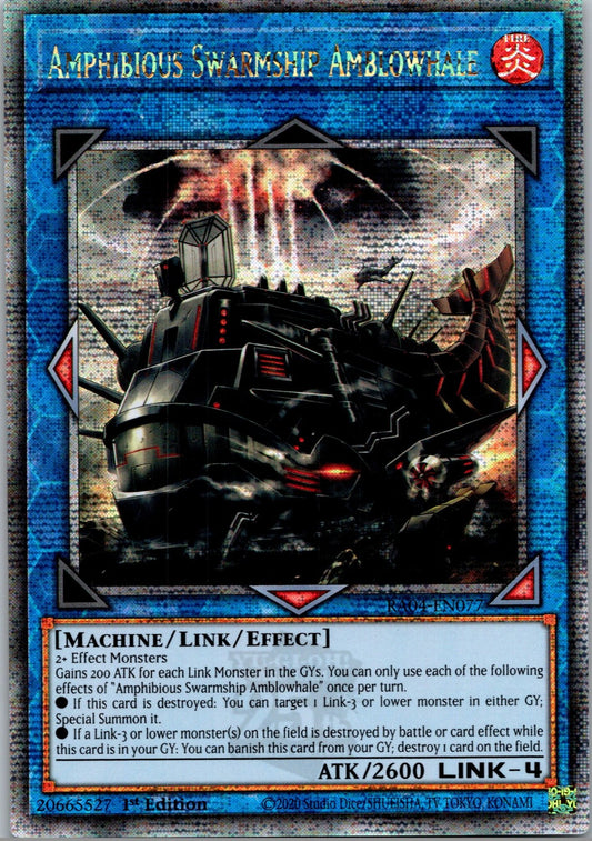 Yugioh Amphibious Swarmship Amblowhale RA04-EN077 1st Ed Quarter Century NM