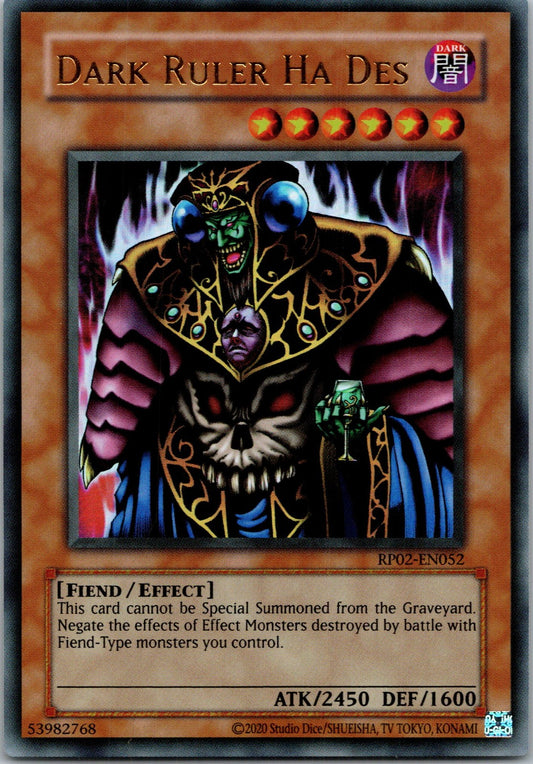 Yugioh Dark Ruler Ha Des RP02-EN052 Ultra Rare NM