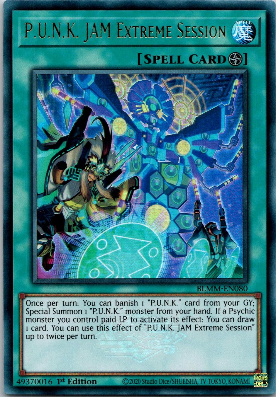 Yugioh P.U.N.K. JAM Extreme Session BLMM-EN080 1st Edition Ultra Rare NM