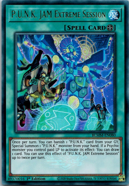 Yugioh P.U.N.K. JAM Extreme Session BLMM-EN080 1st Edition Ultra Rare NM