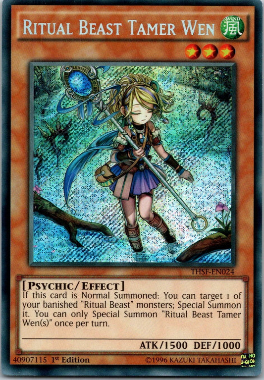 Yugioh Ritual Beast Tamer Wen THSF-EN024 1st Edition Secret Rare NM