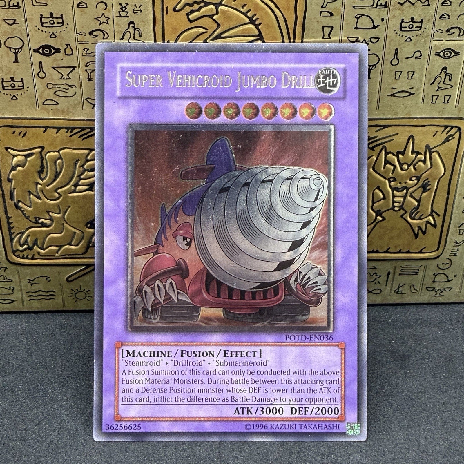 Yugioh Super Vehicroid Jumbo Drill POTD-EN036 Ultimate Rare NM