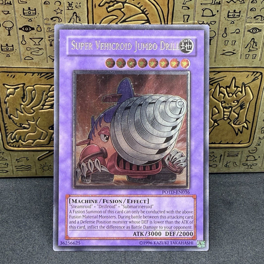 Yugioh Super Vehicroid Jumbo Drill POTD-EN036 Ultimate Rare NM