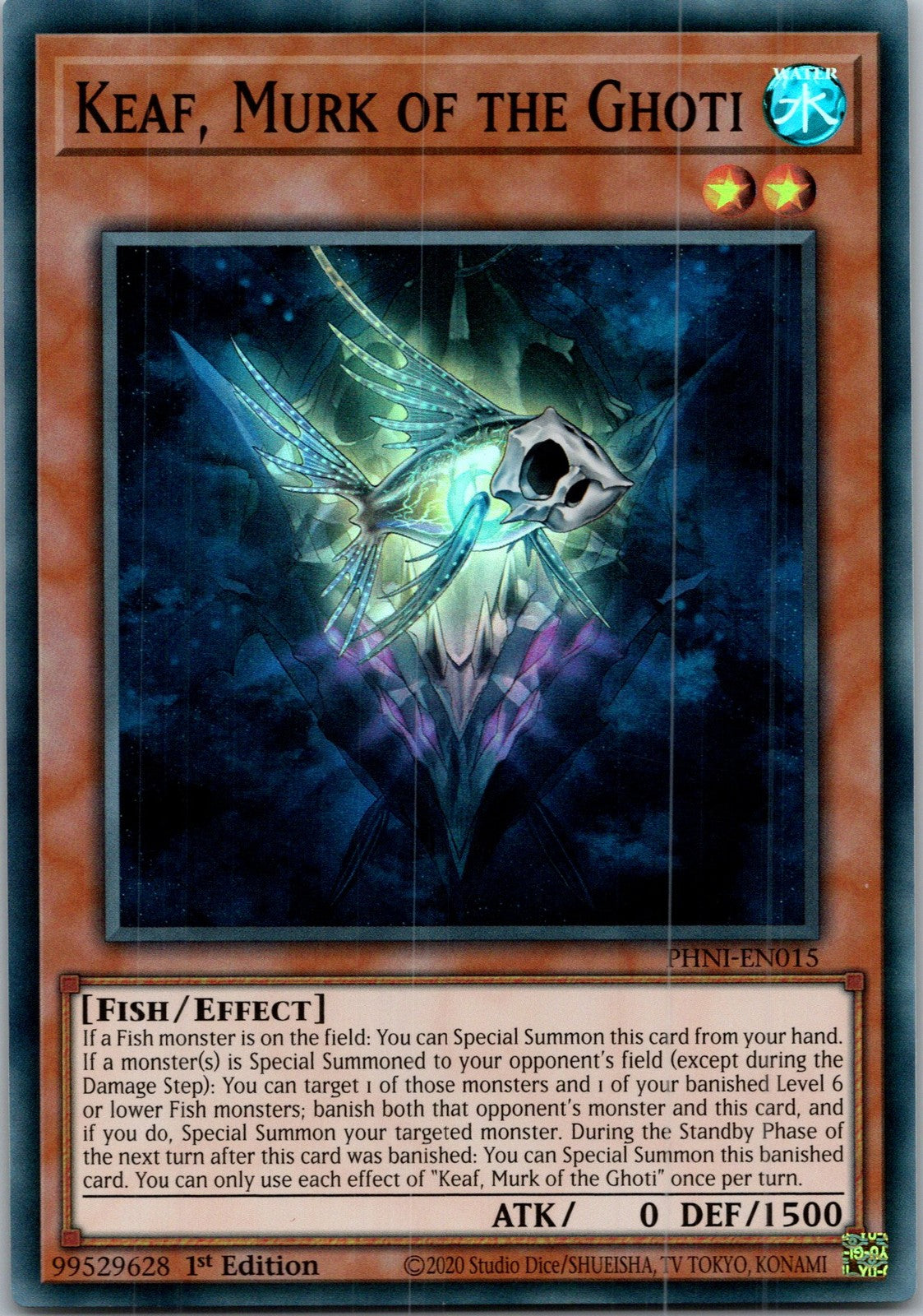 Yugioh Keaf, Murk of the Ghoti PHNI-EN015 1st Edition Super Rare NM