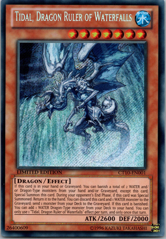 Yugioh Tidal, Dragon Ruler of Waterfalls CT10-EN001 Limited Ed Secret Rare NM