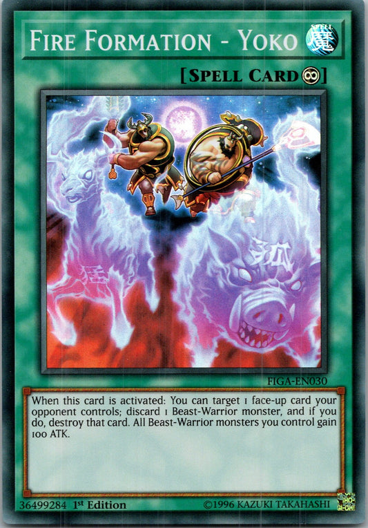 Yugioh Fire Formation - Yoko FIGA-EN030 1st Edition Super Rare NM