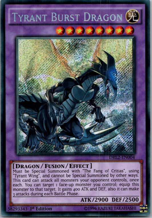 Yugioh Tyrant Burst Dragon DRL2-EN004 1st Edition Secret Rare NM