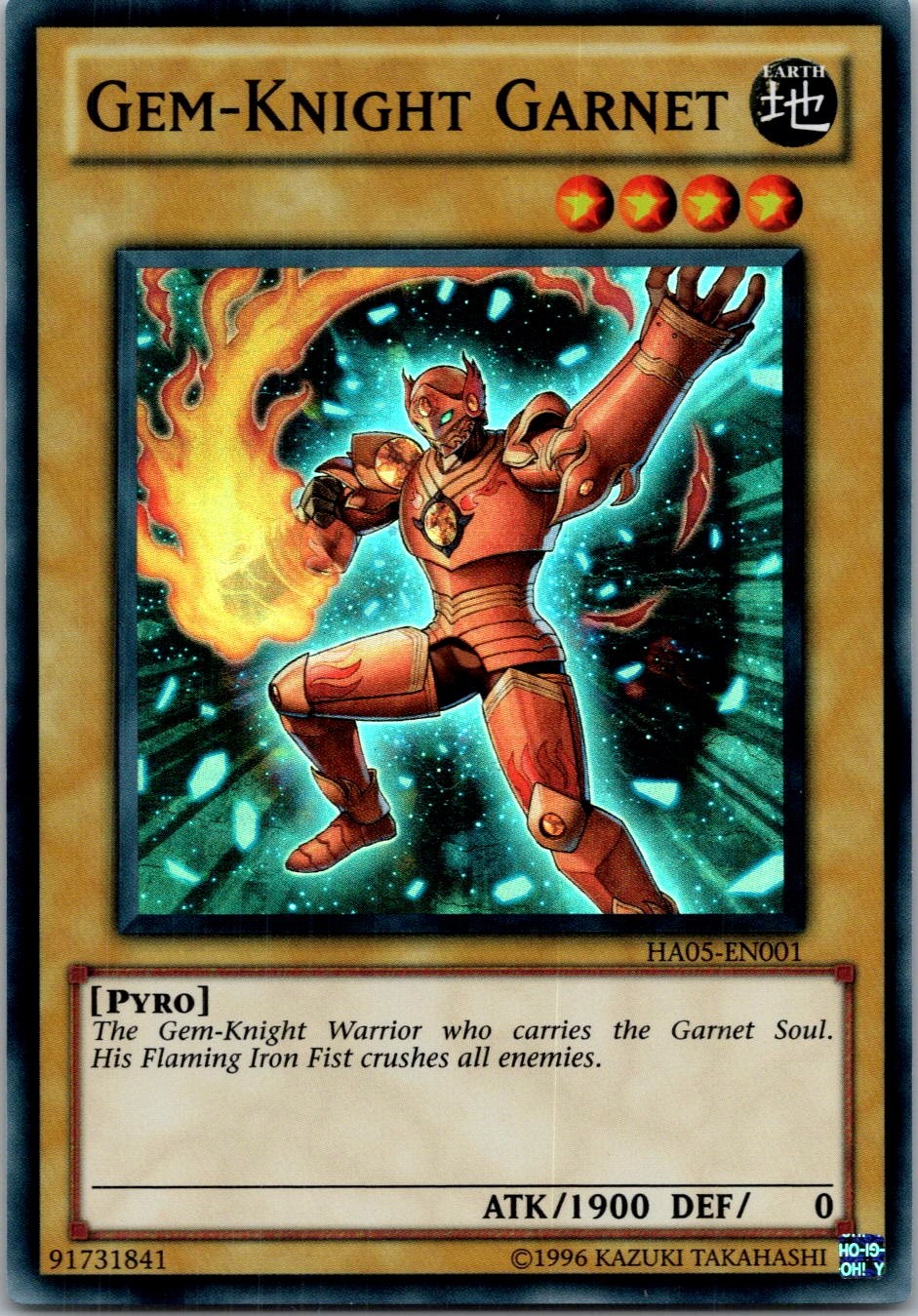 Yugioh Gem-Knight Garnet HA05-EN001 Super Rare NM