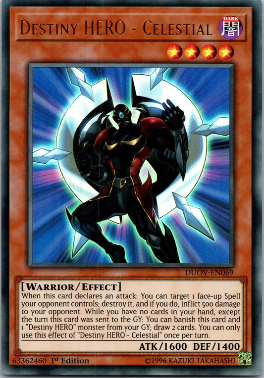 Yugioh Destiny HERO - Celestial DUOV-EN069 1st Edition Ultra Rare NM