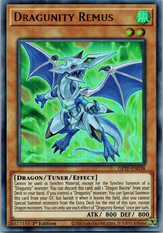 Yugioh Dragunity Remus GFTP-EN038 1st Edition Ultra Rare NM