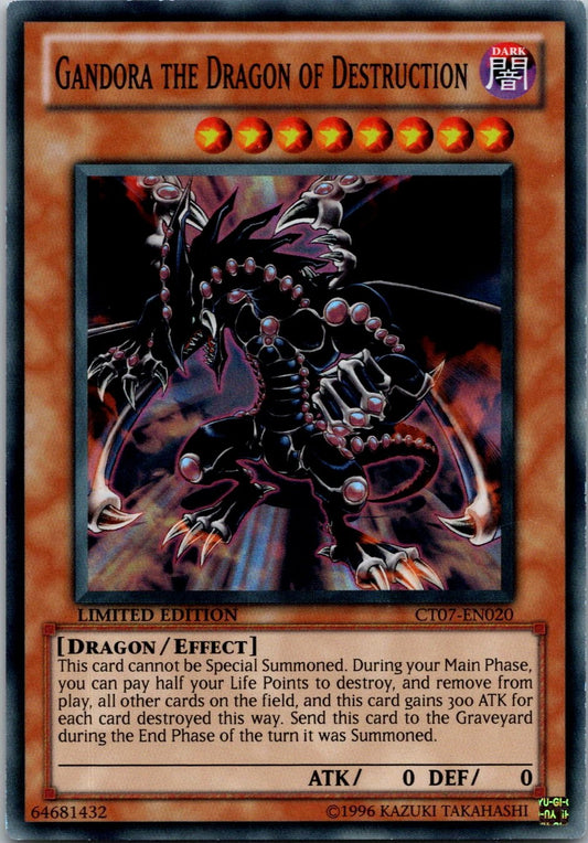 Yugioh Gandora the Dragon of Destruction CT07-EN020 Limited Edition Super NM