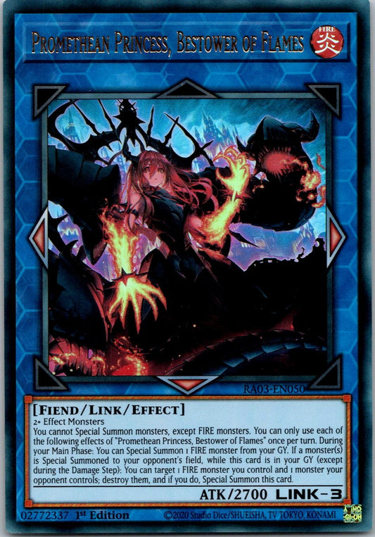 Yugioh Promethean Princess, Bestower of Flames RA03-EN050 1st Edition Ultra NM