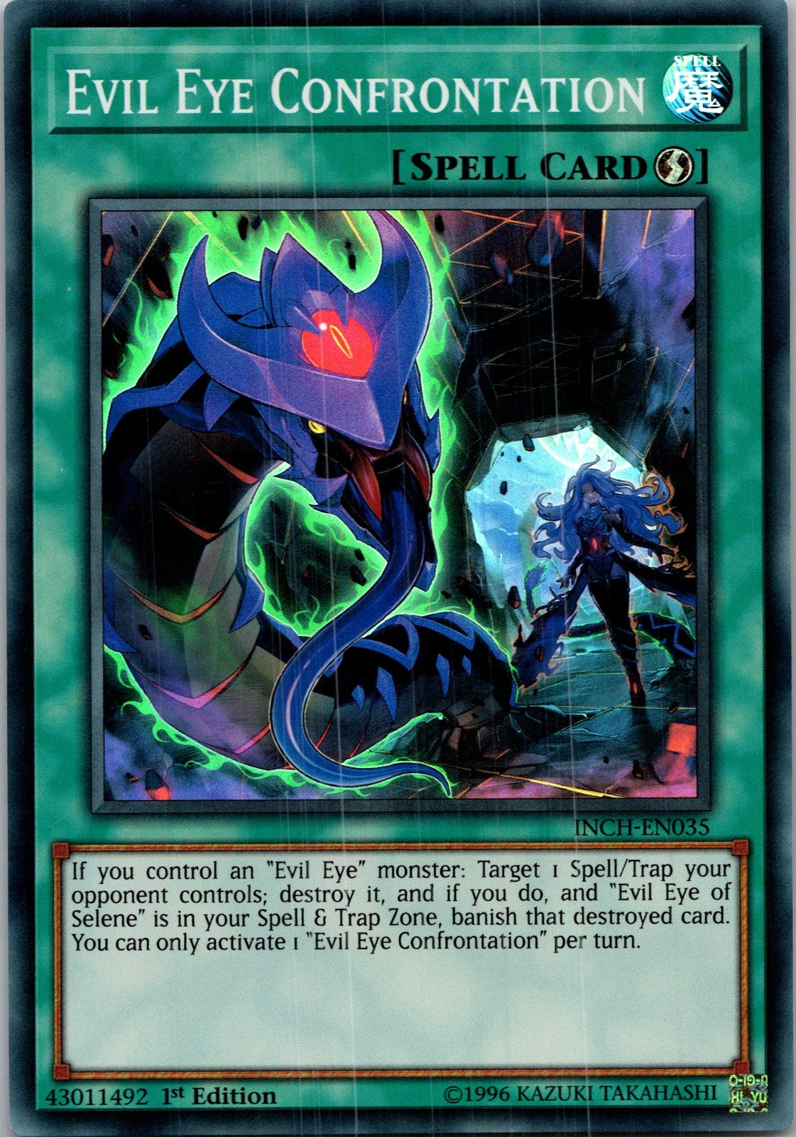 Yugioh Evil Eye Confrontation INCH-EN035 1st Edition Super Rare NM