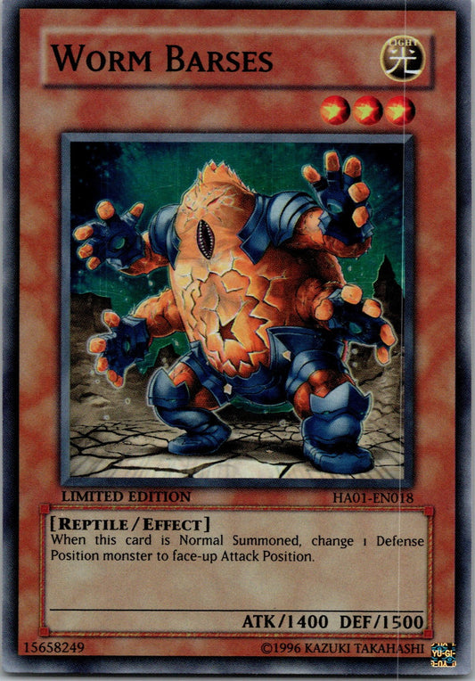 Yugioh Worm Barses HA01-EN018 Limited Edition Super Rare NM