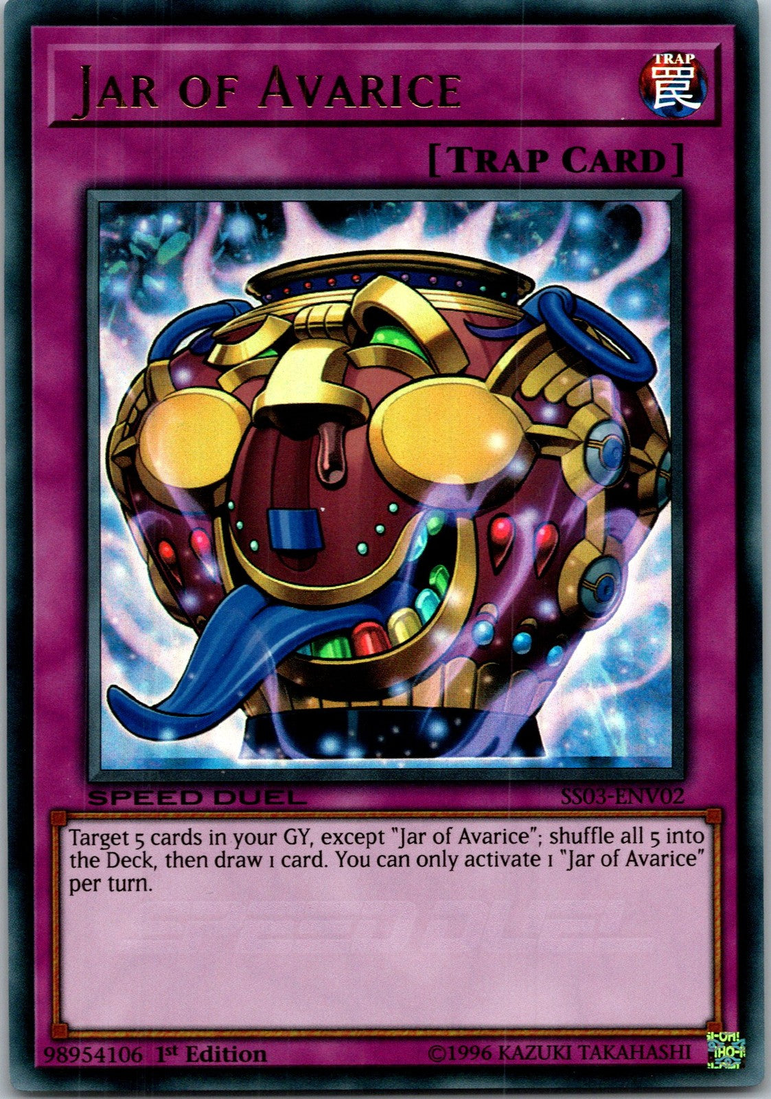 Yugioh Jar of Avarice SS03-ENV02 1st Edition Ultra Rare NM