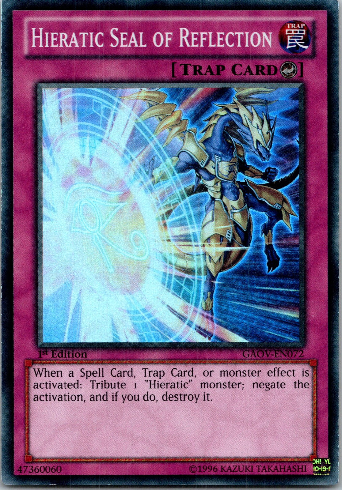 Yugioh Hieratic Seal of Reflection GAOV-EN072 1st Edition Super Rare NM