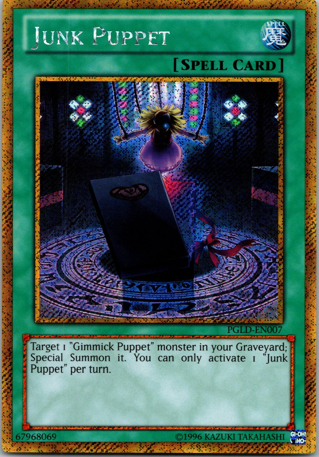 Yugioh Junk Puppet PGLD-EN007 Gold Secret Rare NM