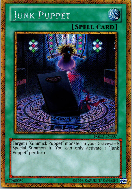 Yugioh Junk Puppet PGLD-EN007 Gold Secret Rare NM