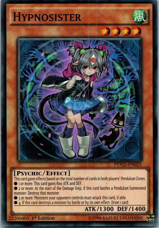 Yugioh Hypnosister PEVO-EN025 1st Edition Super Rare NM