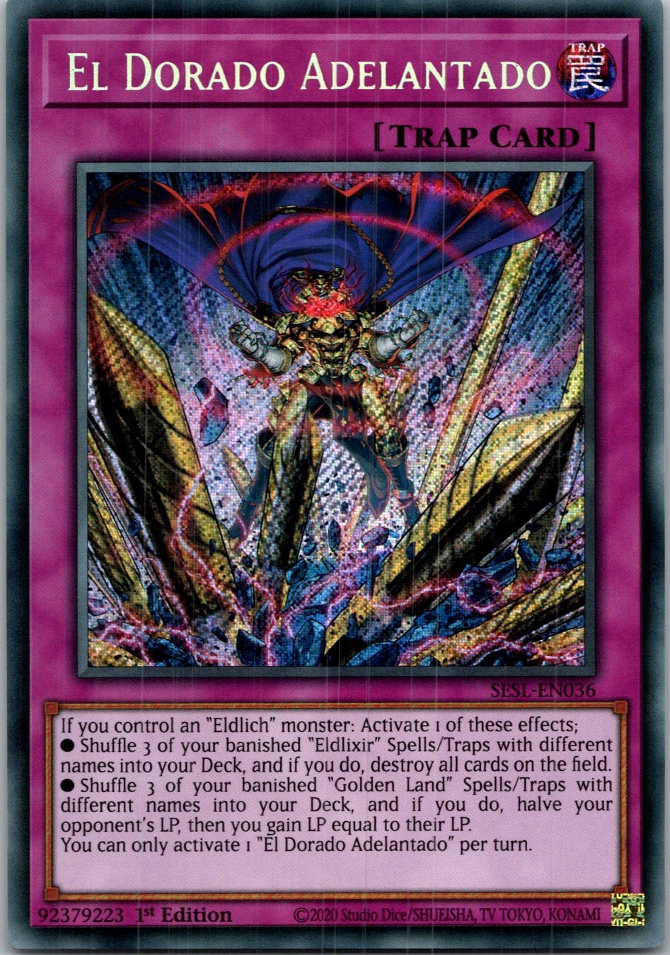 Yugioh El Dorado Adelantado SESL-EN036 1st Edition Secret Rare NM