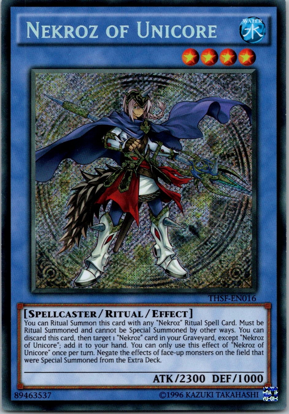 Yugioh Nekroz of Unicore THSF-EN016 Secret Rare NM
