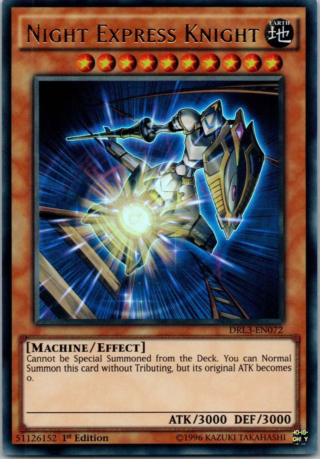 Yugioh Night Express Knight DRL3-EN072 1st Edition Ultra Rare NM