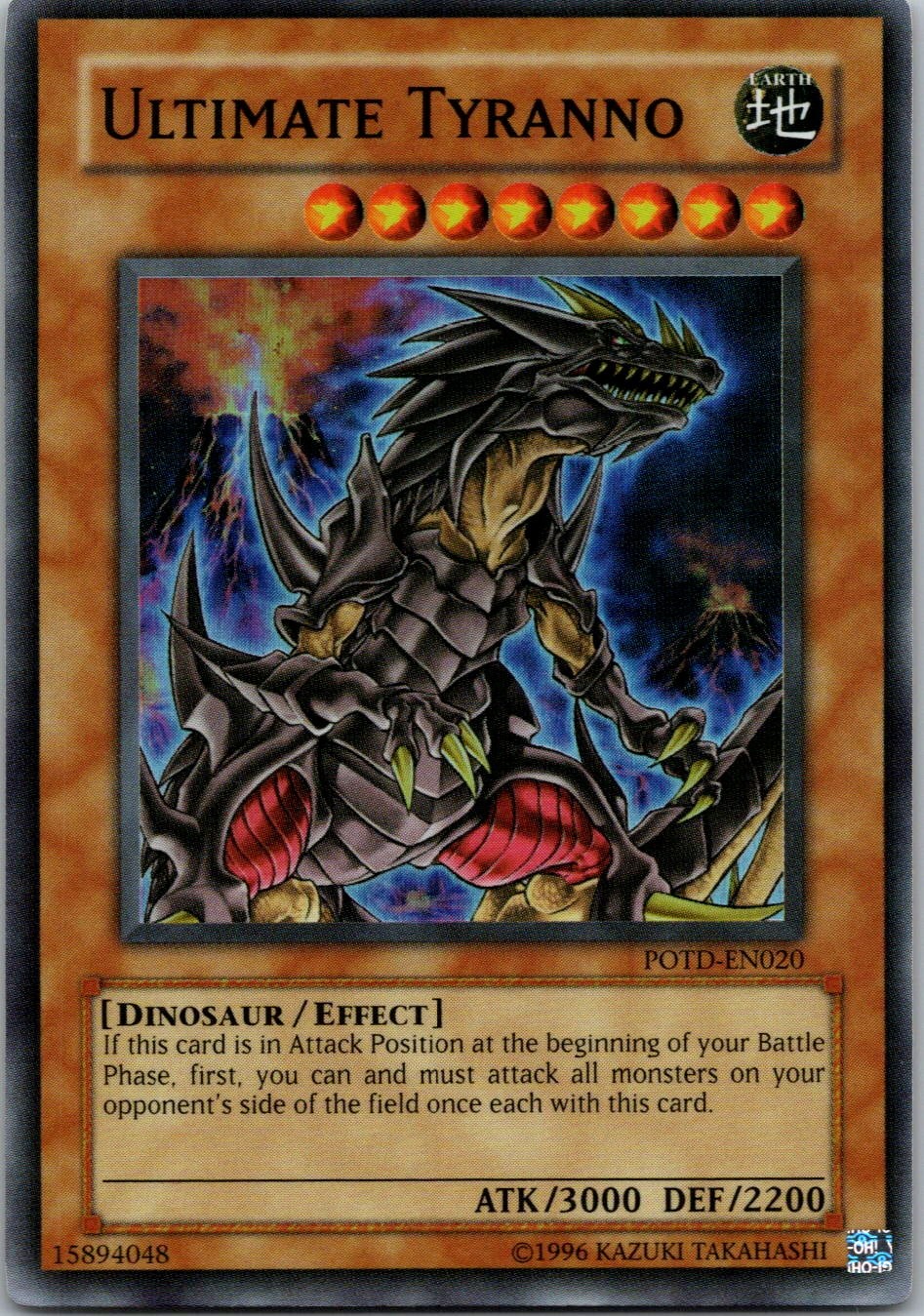 Yugioh Ultimate Tyranno POTD-EN020 Super Rare NM