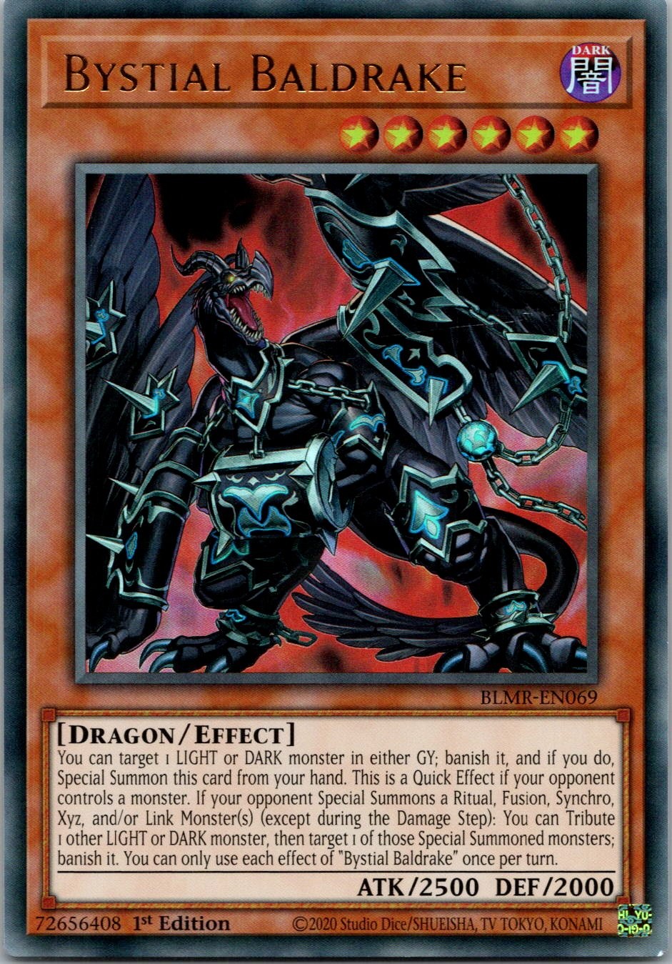 Yugioh Bystial Baldrake BLMR-EN069 1st Edition Ultra Rare NM
