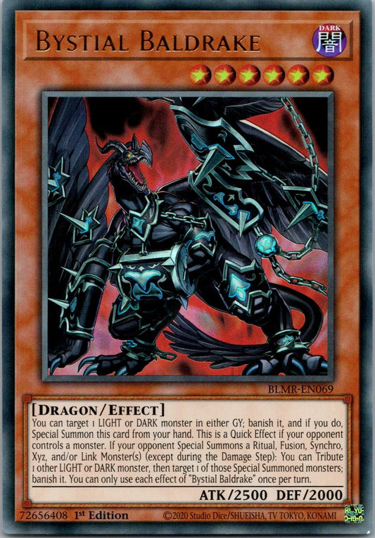 Yugioh Bystial Baldrake BLMR-EN069 1st Edition Ultra Rare NM