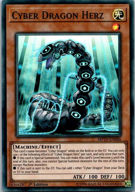 Yugioh Cyber Dragon Herz MP19-EN086 1st Edition Super Rare NM