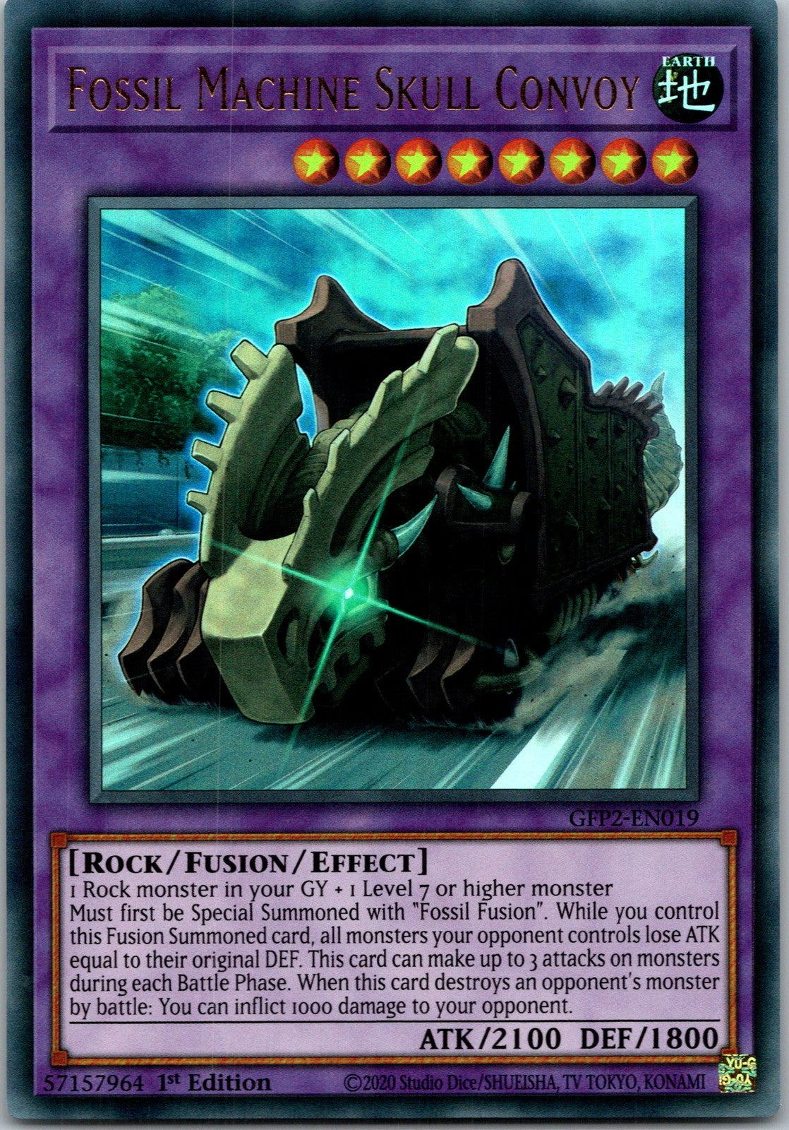 Yugioh Fossil Machine Skull Convoy GFP2-EN019 1st Edition Ultra Rare NM