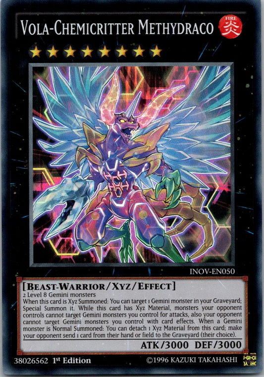 Yugioh Vola-Chemicritter Methydraco INOV-EN050 1st Edition Super Rare NM