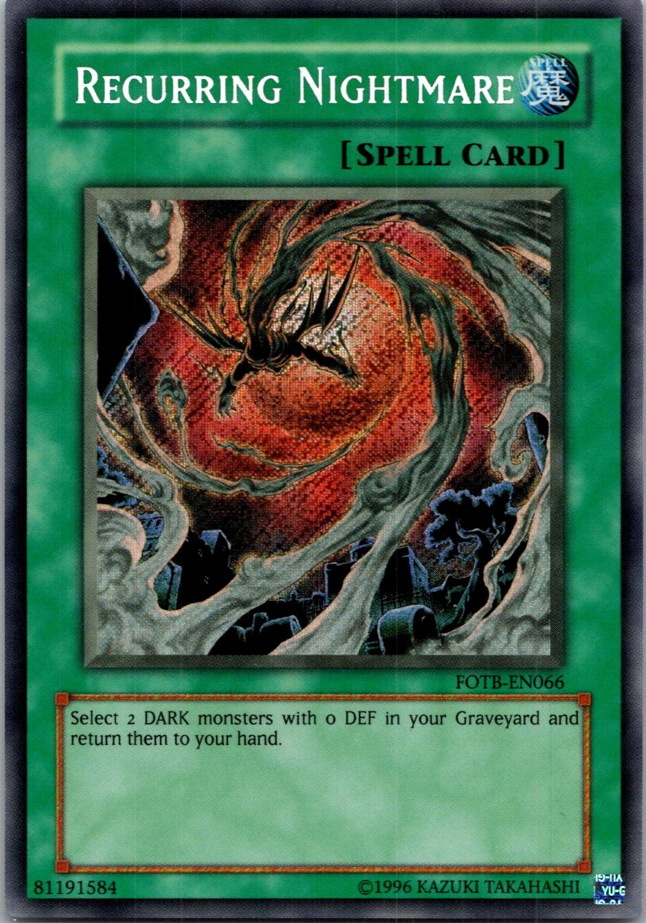 Yugioh Recurring Nightmare FOTB-EN066 Secret Rare NM