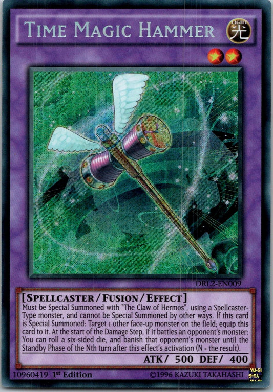 Yugioh Time Magic Hammer DRL2-EN009 1st Edition Secret Rare NM