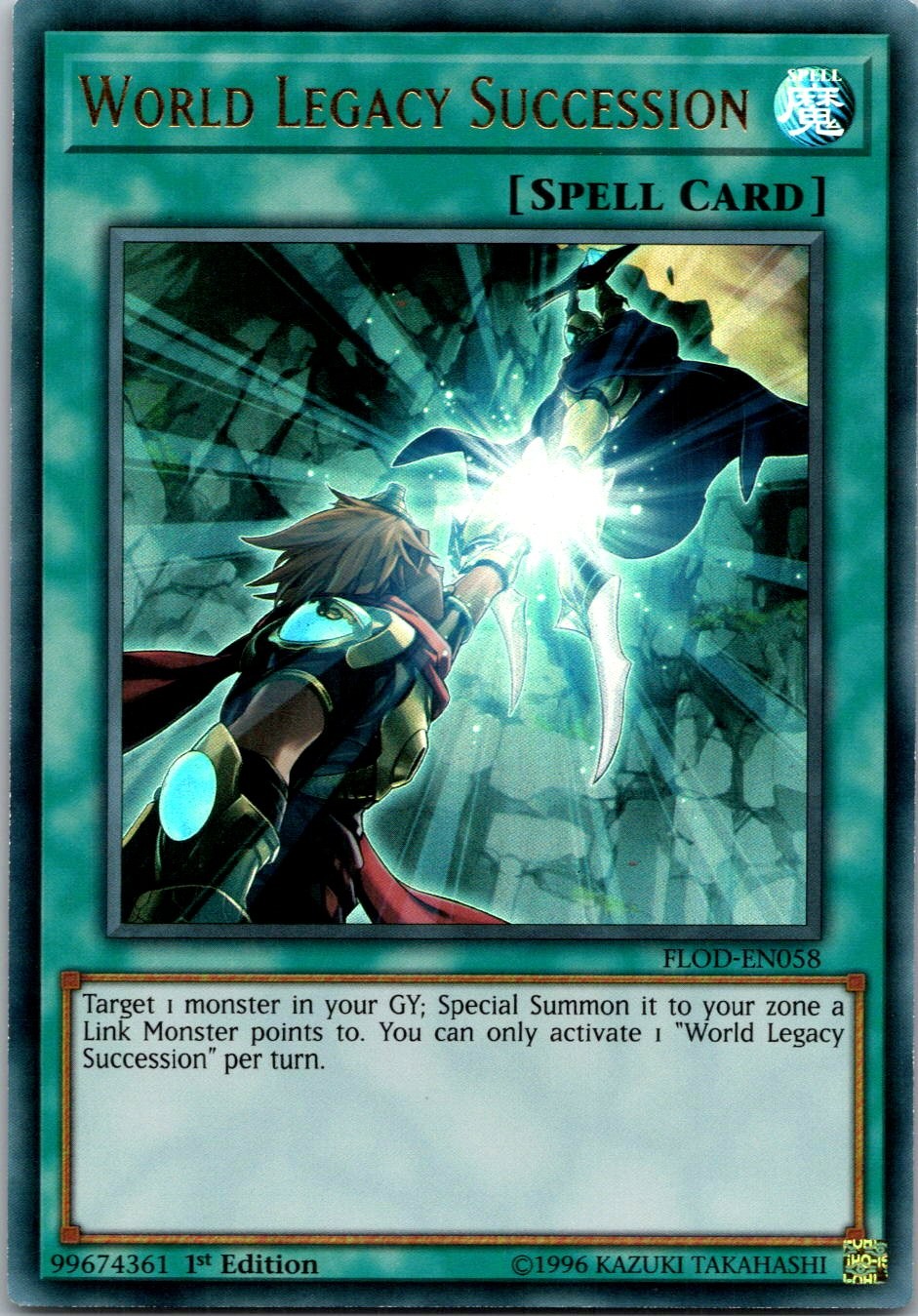 Yugioh World Legacy Succession FLOD-EN058 1st Edition Ultra Rare NM