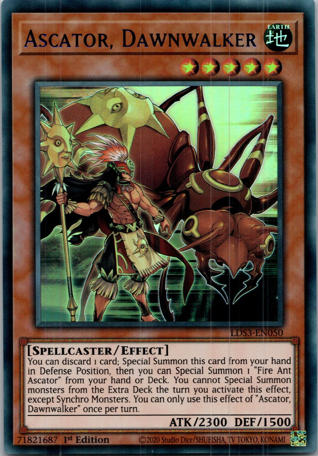 Yugioh Ascator, Dawnwalker (Blue) LDS3-EN050 1st Edition Ultra Rare NM