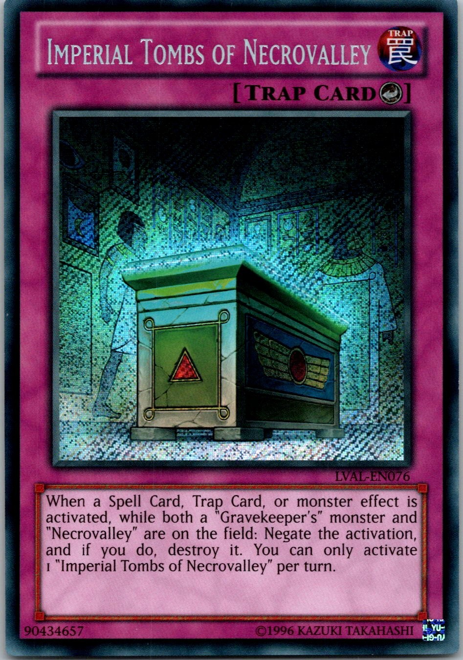 Yugioh Imperial Tombs of Necrovalley LVAL-EN076 Secret Rare NM